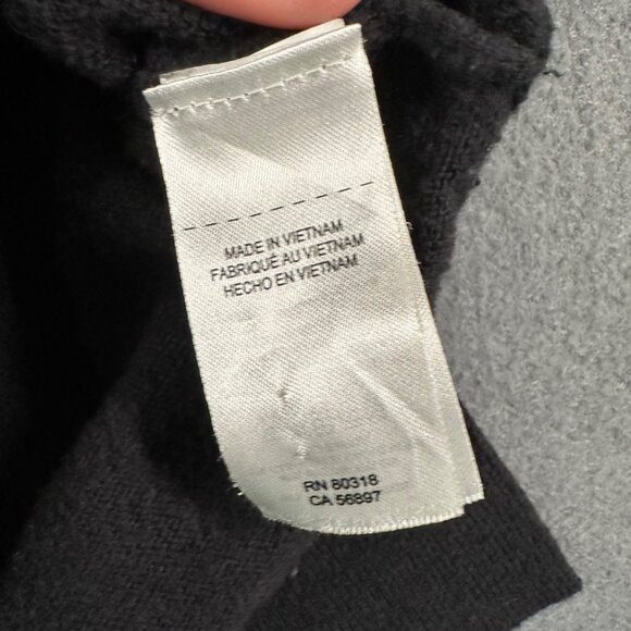 Lucky Brand Womens XS Black V-Neck Button Front Cardigan Long Sleeve Cashmere - Picture 6 of 8